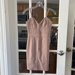 Forever 21 Tan bustier style mini dress